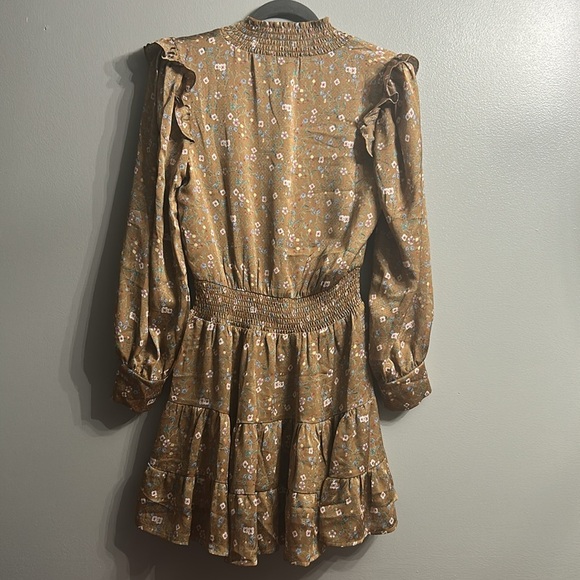 HEARTLOOM Benet Mini Dress in Whiskey SZ Small - Picture 4 of 10